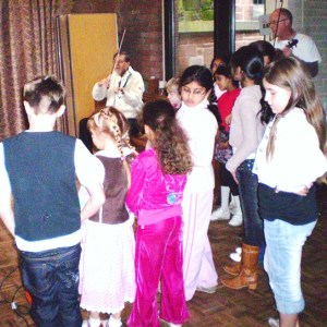 Children in a music workshop