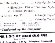 Coleridge-Taylor concert programme, Liverpool, 19 Oct. 1908 (detail)